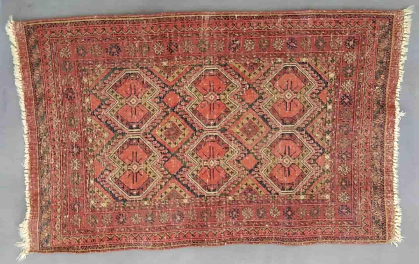 Vintage Hand Made Small Wool Rug
